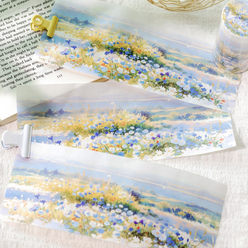 Journal Go 7.4x200 ซม.ฤดูใบไม้ผลิดอกไม้ Washi เทปดอกไม้ Washi Masking เทปตกแต่งสําหรับ DIY Art Craft ไดอารี่ Scrapbooking