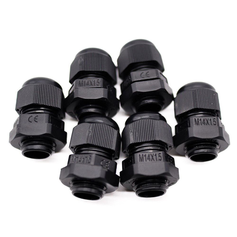 เคเบิ้ลแกลนด์ (Cable Gland) เคเบิ้ลแกน กันน้ำสีดำ มี2ขนาด M14x1.5 / M25x1.5  สินค้าในไทย จัดส่งเร็วมาก