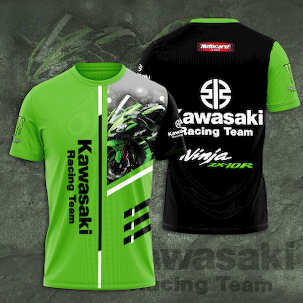 ฤดูร้อนใหม่ Fanmade Ninja ZX-10R Racing ทีมโพลีเอสเตอร์ 3D พิมพ์เสื้อยืด S-6XL ขนาดใหญ่ T เสื้อเรียบ