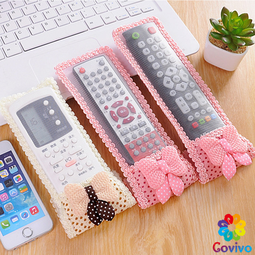 Covivo ซองใส่รีโมตคอนโทรล ประดับโบว์ มุ้งมิ้ง น่ารัก Remote control cover