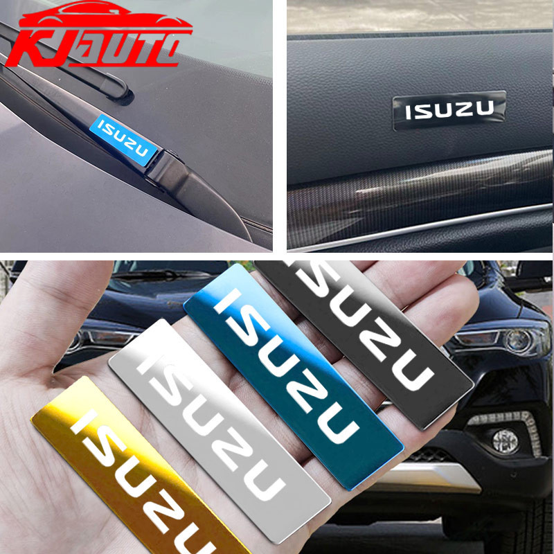 Isuzu รถ Fender ด้านข้างโลหะสติกเกอร์สัญลักษณ์หน้าต่างอัตโนมัติสติกเกอร์ตกแต่งสติกเกอร์ปัดน้ําฝนรถยนต์สําหรับ Isuzu D Max D-Max Mu-x Mu x Trf อุปกรณ์เสริม