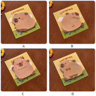 30 แผ่นการ์ตูน Capybara Shape Sticky Notes นักเรียน Mini Memo Pad