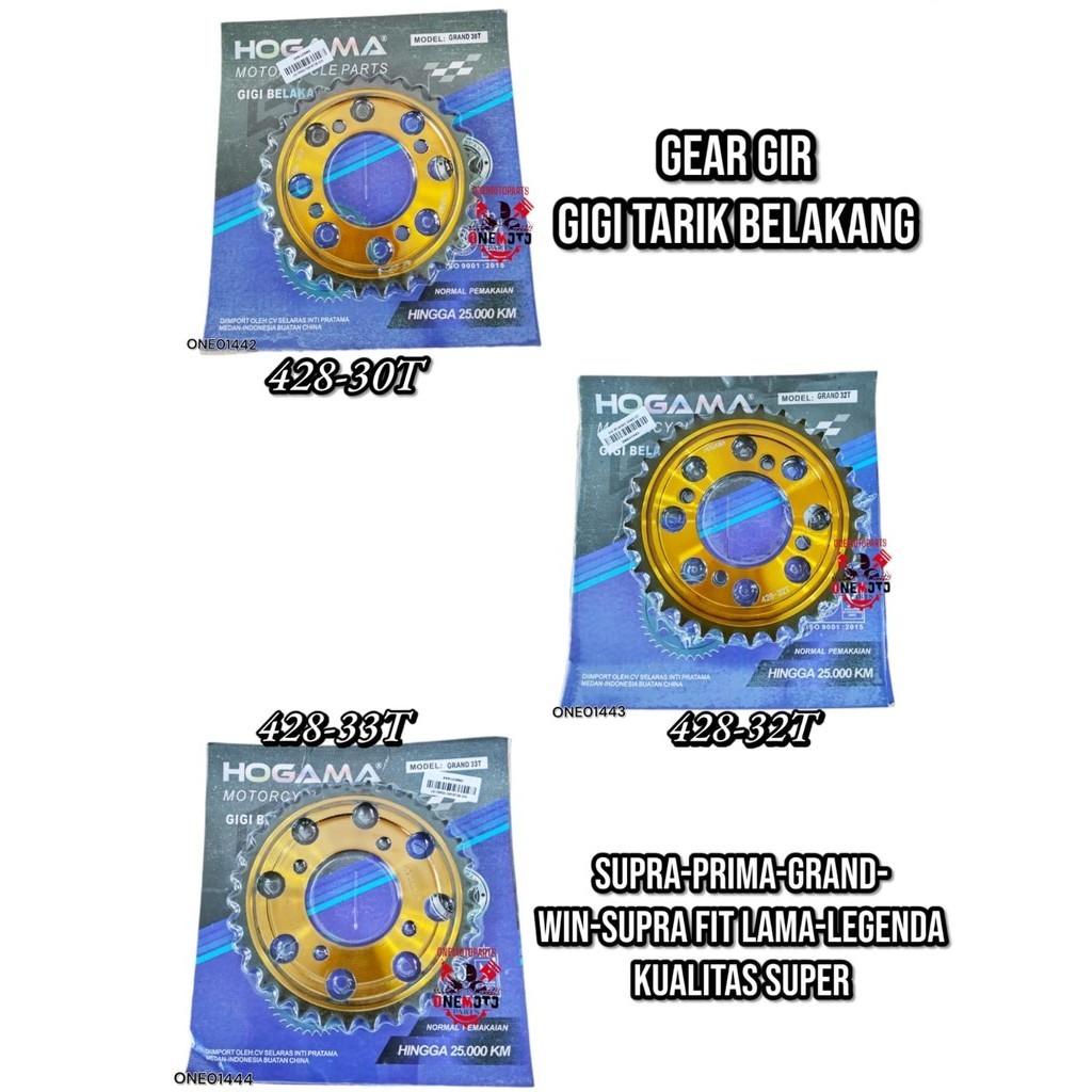 REAR PULL GEAR 428-30T 32T 33T SUPRA PRIMA GRAND WIN FIT OLD LEGEND SUPER QUALITY