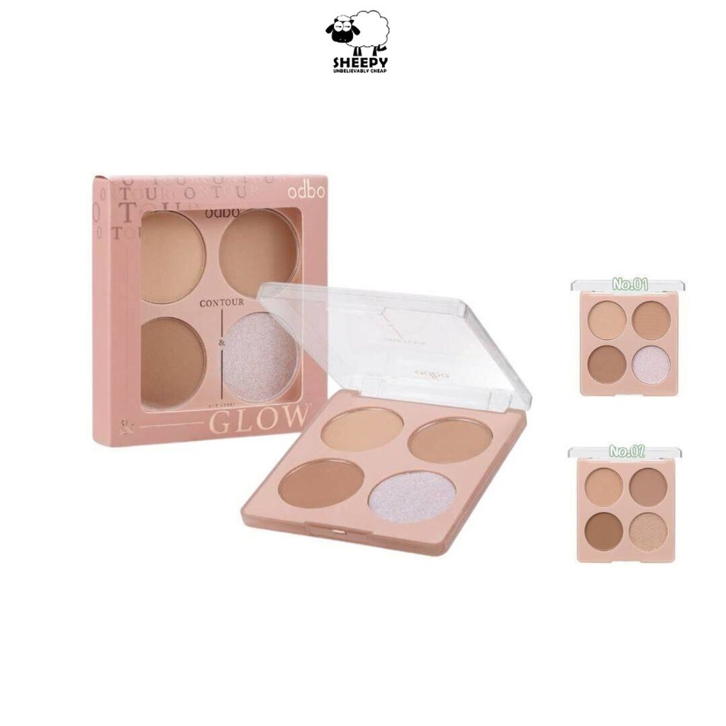 คอนทรัวส์แอนด์โกล์วพาเลท odbo CONTOUR & GLOW PALETTE (OD1303)