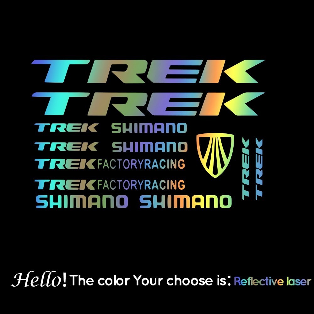 สีสะท้อนแสง Trek จักรยานสติกเกอร์สําหรับกรอบตกแต่ง MTB ขี่จักรยานตกแต่ง Trek แผนที่จักรยานสติกเกอร์ไวนิล Decal