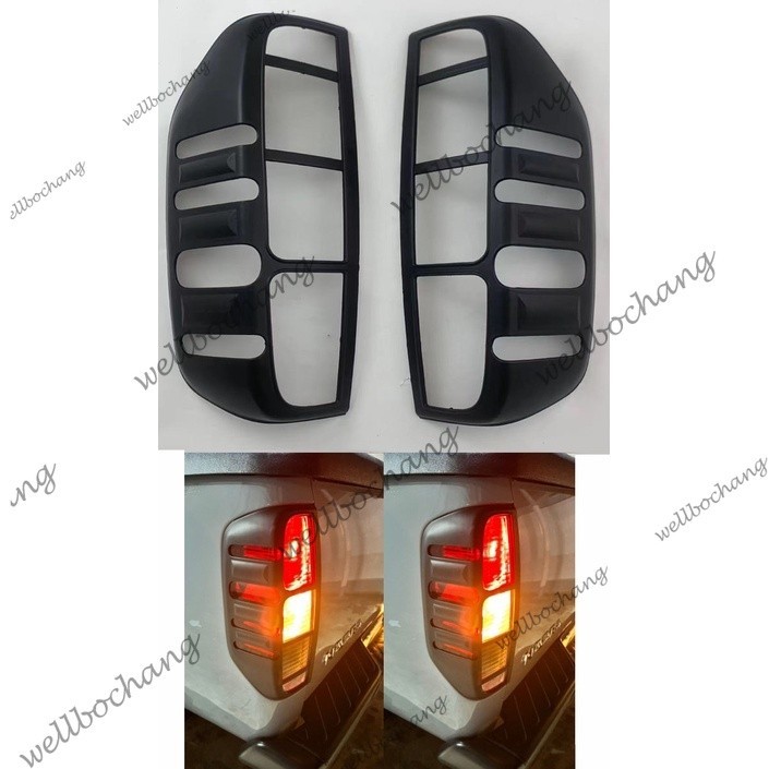 Navara D40 2006-2013 ครอบไฟท้าย สีดําด้าน Nissan Frontier Navara D40 อุปกรณ์ตกแต่งรถยนต์
