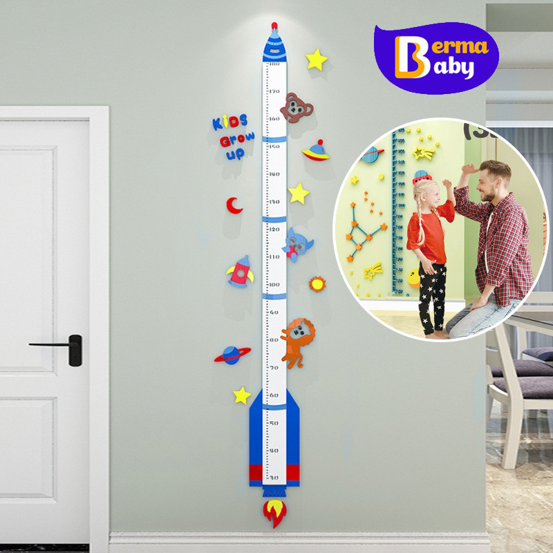 Berma baby ที่วัดความสูงเด็ก สติ๊กเกอร์ส่วนสูง วัดส่วนสูงเด็ก สติ๊กเกอร์ติดผนัง