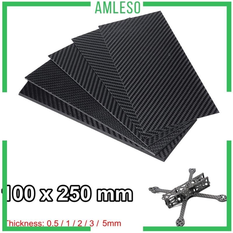[Amleso] 3k Carbon Fiber Board 250mm X 100mm (LxW) แผ่นคาร์บอนบริสุทธิ์สําหรับ DIY
