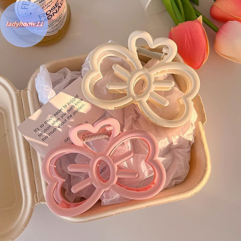 Onelady น่ารัก Bowknot กิ๊บติดผมพลาสติก Claw คลิปสี Candy Crab กิ๊บติดผมสําหรับสาวหวานผม Claw เครื่องประดับผม TH
