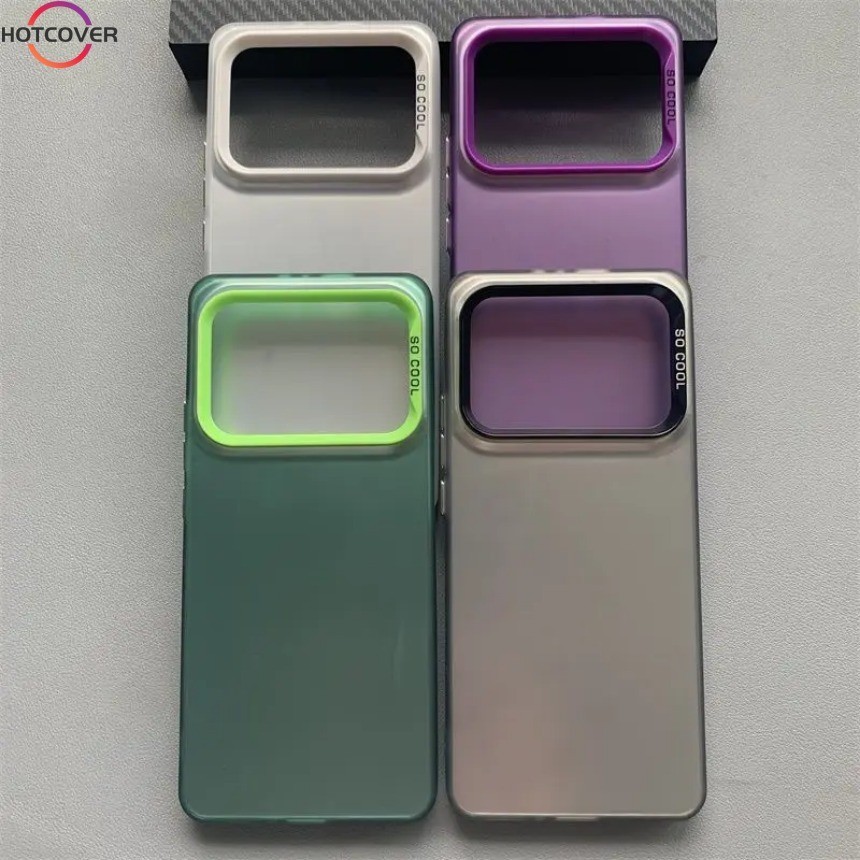 สําหรับ Xiaomi POCO F6 Pro กรณี POCO X6 Pro เคสโทรศัพท์ POCO X6 Neo ฝาครอบ POCO F6 X6 F5 F4 C55 โลหะหรูหรา Aurora ผิว Matte ฝาครอบ