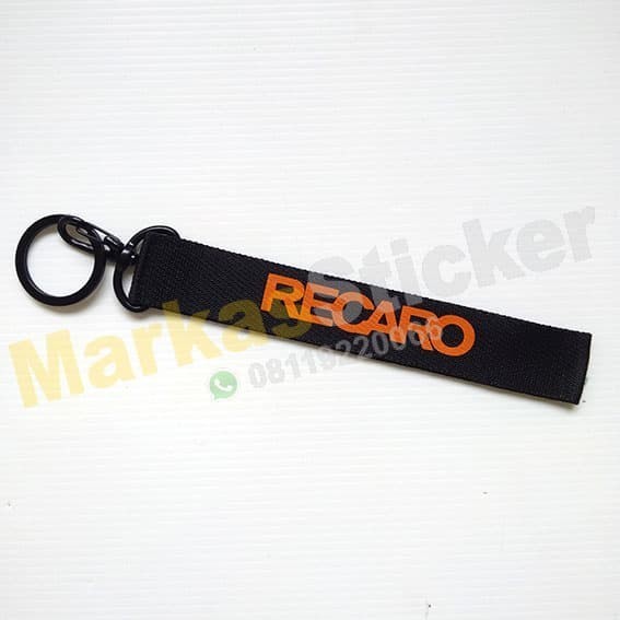 Recaro Black Motorcycle Car Key Holder พวงกุญแจที่กําหนดเองความงามโลโก้ยานยนต์แบรนด์ landyard id car
