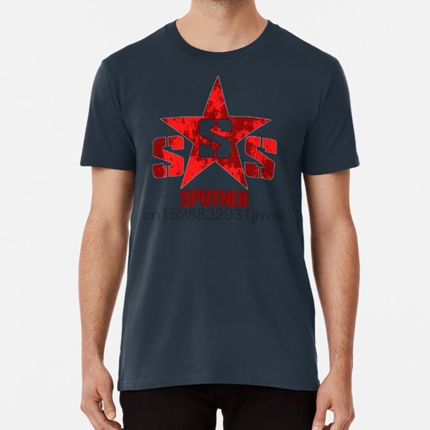 Sputnik เสื้อยืด sigue sputnik band group pop rock music 80s แปดหลัง