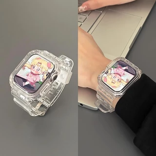 Clear Band + เคสสําหรับ Huawei Watch Fit 5 Fit 4 อุปกรณ์เสริมสายรัดโปร่งใสนุ่มเปลี่ยนสายนาฬิกาสําหรับ Huawei Watch fit3 Band