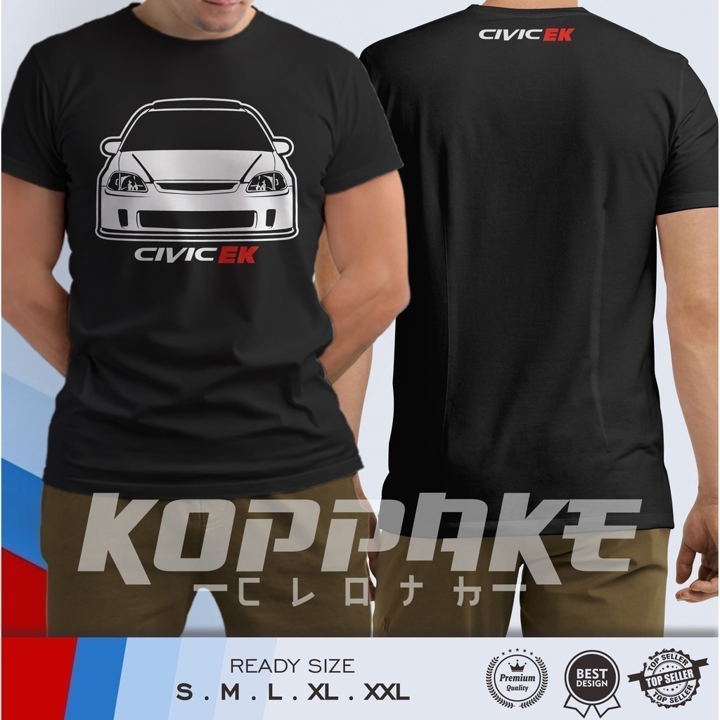 Honda 2024 แฟชั่น Civic Ferio Ek Ek4 Ek4d รถเสื้อยืด Air Walker ญี่ปุ่น V2 Tshirt / Baju ไมโครไฟเบอร