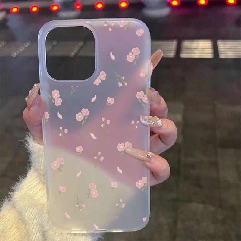 เคสโทรศัพท์แบบนุ่มซิลิโคนใสลายดอกไม้ขนาดเล็กเหมาะสําหรับ iPhone x/xs/xr/xsmax/7/8plus/11Promax/12/13/14Promax/15 เคสกันกระแทกแบบรวมทุกอย่าง