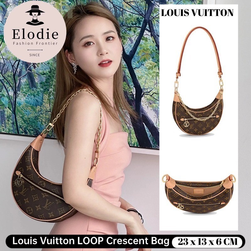 Louis Vuitton LOOP Crescent Bag # LV Bag #  กระเป๋าสะพายกระเป๋าถือผู้หญิง M81098