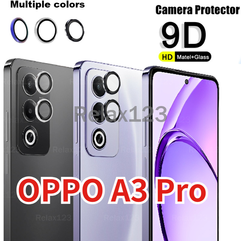 เลนส์โทรศัพท์สําหรับ OPPO A3 Pro 5G OPPO A3Pro 5G OPPOA3 Pro 5G 2024 กล้องด้านหลังเลนส์ป้องกันแหวนกระจกนิรภัยโลหะฝาครอบ