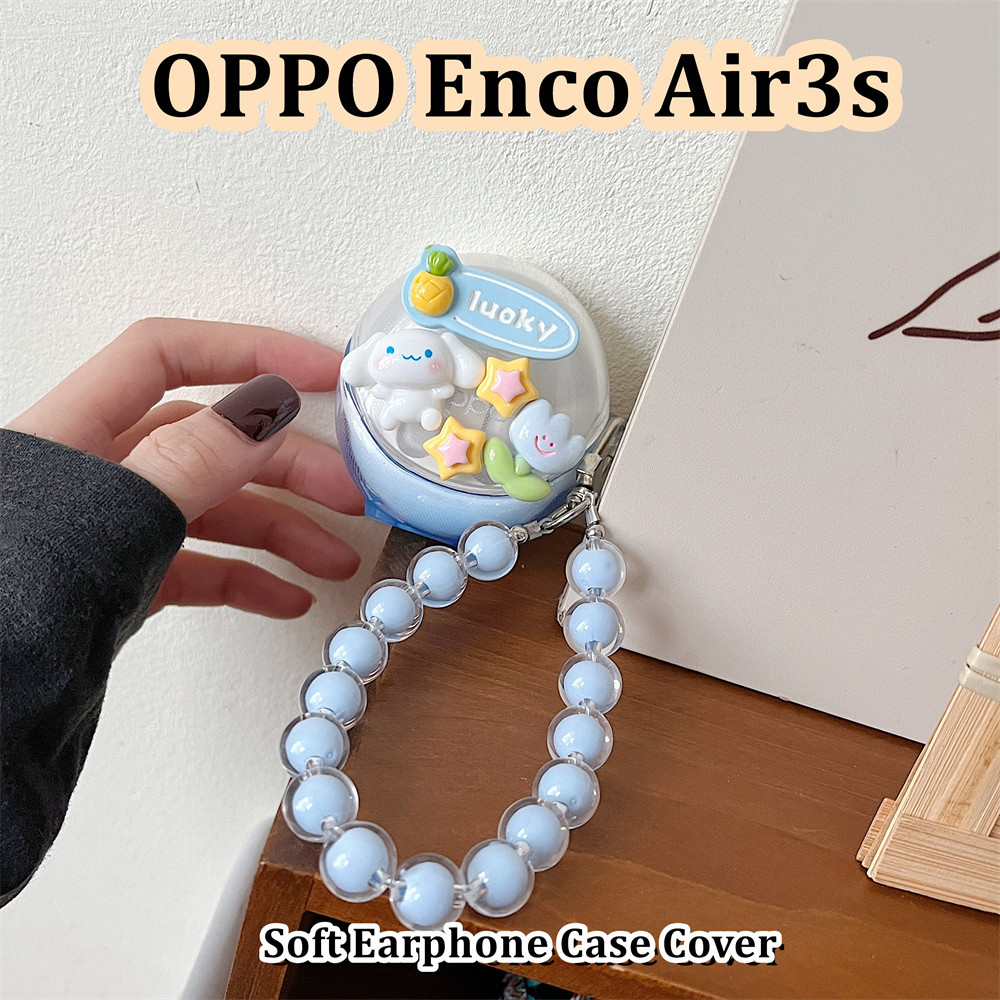 คุณภาพสูง สําหรับ OPPO Enco Air3s กรณี DIY สีชมพู Kitty การ์ตูนซิลิโคนอ่อนนุ่มหูฟังกรณีปลอก