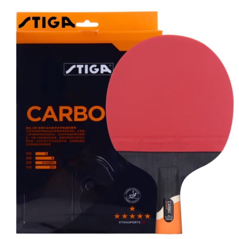 Original STIGA 6-STAR ไม้ปิงปอง 5 + 2 Carbon Ping Pong Paddle พร้อมยาง 6 STAR Carbon Ping Pong Bat ชุดของขวัญ - รูปที่ 6