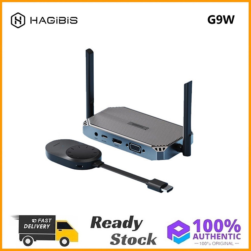 เครื่องส่งสัญญาณและตัวรับสัญญาณ HDMI ไร้สาย Hagibis G9W ดั้งเดิม