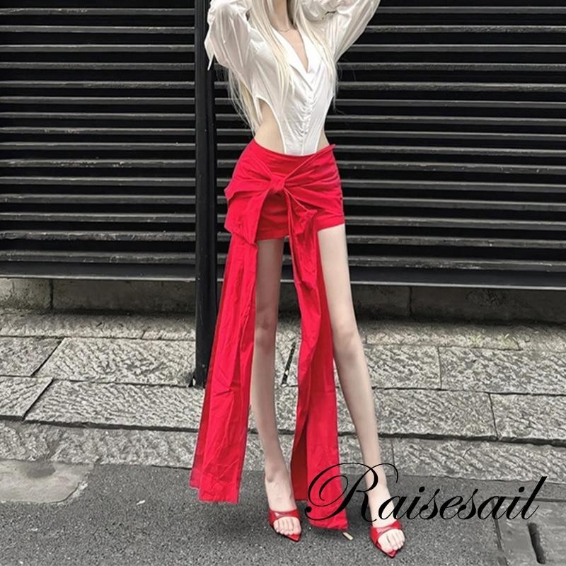 Rs-ผู้หญิงกระโปรงมินิต่ําเอวbowknot Solid Slim FITฤดูร้อนBodyconกระโปรงClubwearสําหรับParty