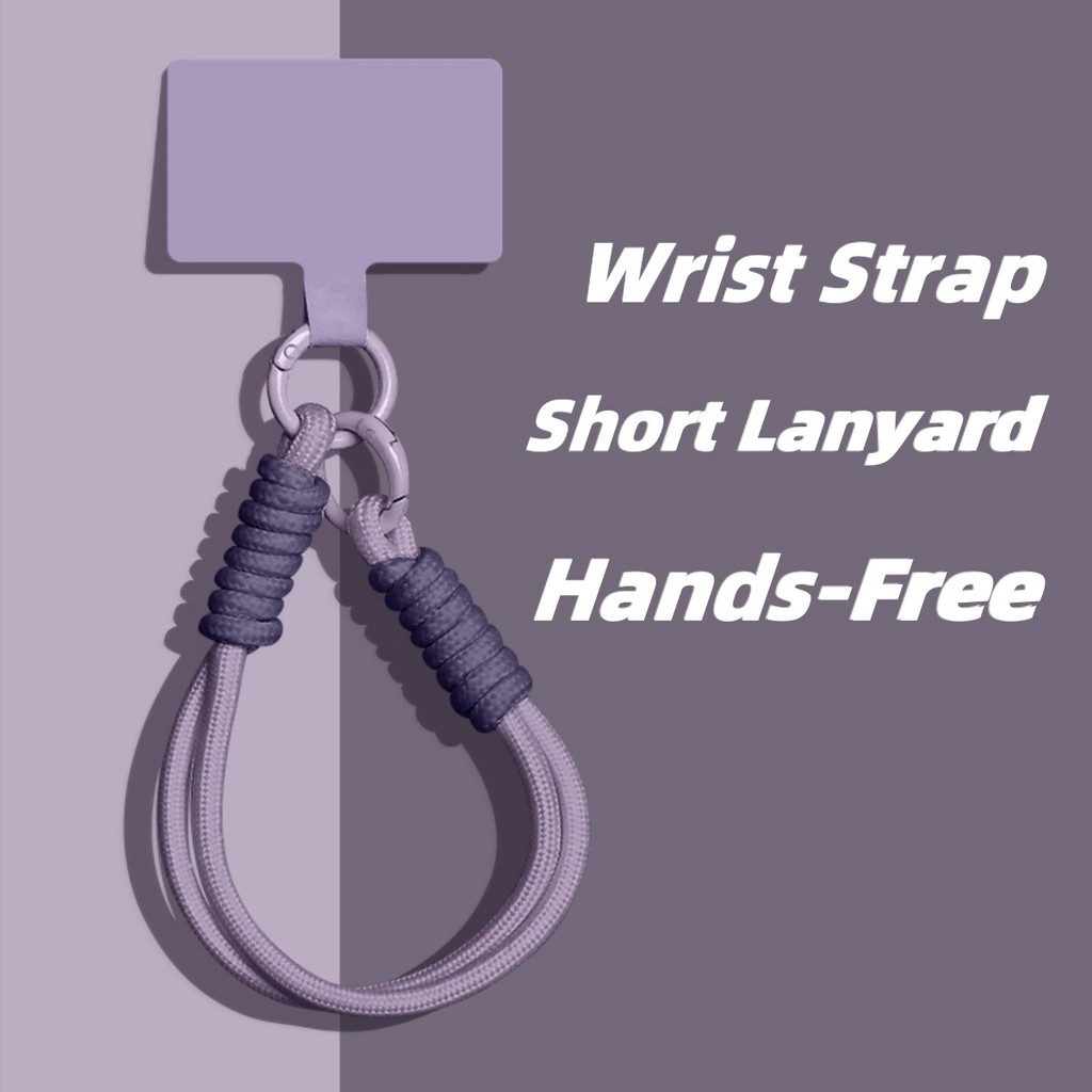 สายสะพายโทรศัพท์ สายคล้องคอ เคสสายสะพาย เชือกเส้นเล็กถักใหม่ เชือกคล้องโทรศัพท์ สายรัดข้อมือ กระเป๋าสะพายข้าง สายยาวสําหรับ ไอโฟน กรณี เชือกเส้นเล็ก สีม่วง