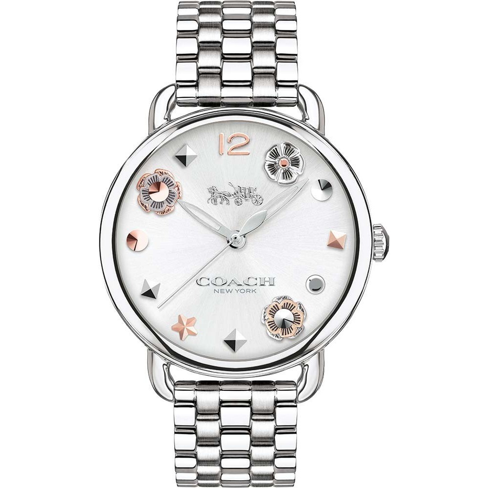 Coach Women's Delancey Silver Dial Stainless Steel Watch 14502810 14502811 14502812 14502813 36mm