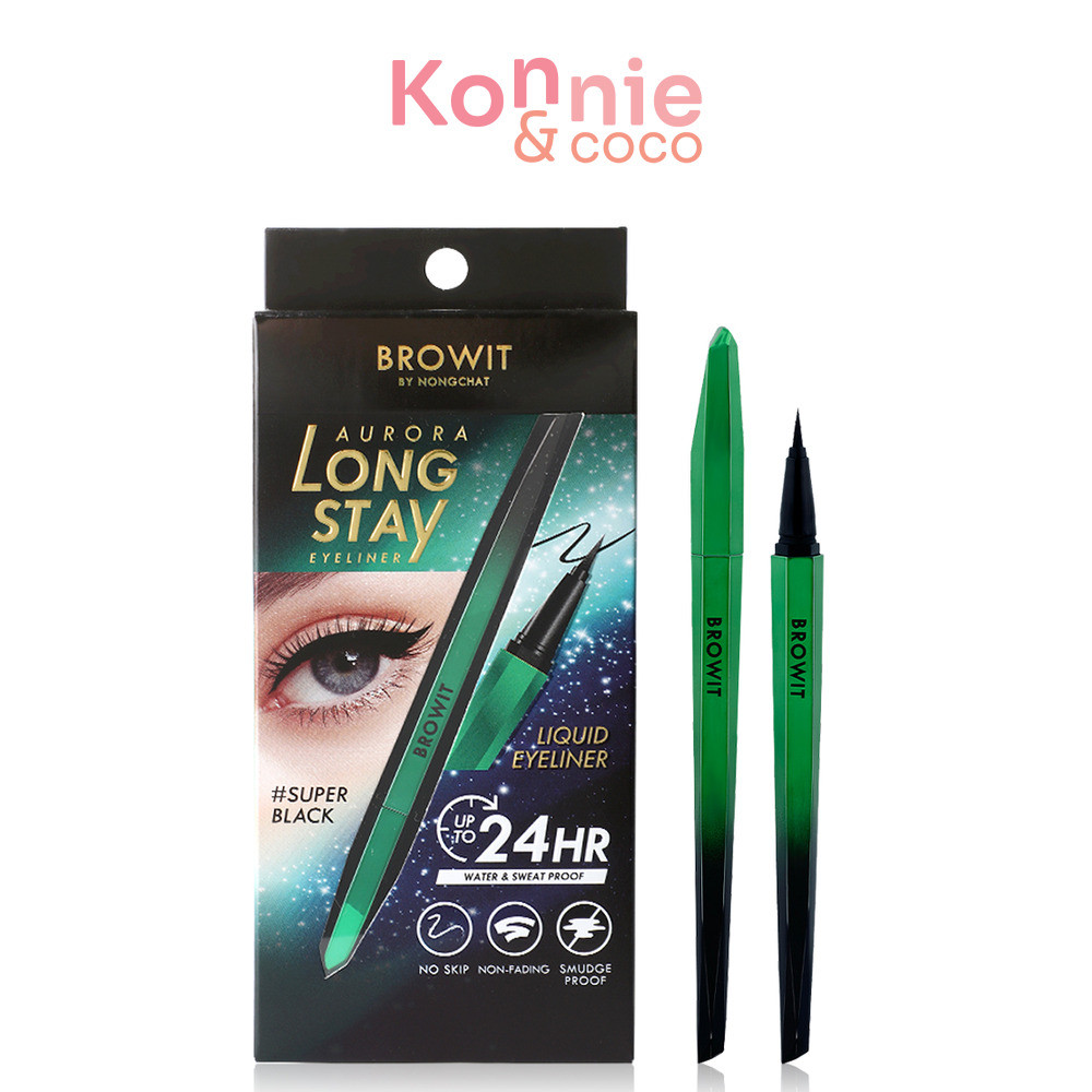 Browit Aurora Long Stay Eyeliner 0.5g บราวอิท อายไลเนอร์หัวพู่กัน.