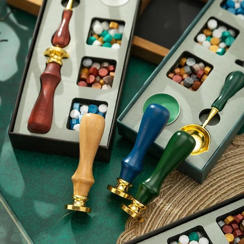 ตราประทับที่กําหนดเองขี้ผึ้งซีลชุดปรับแต่งโลโก้ของคุณเองของขวัญเปลี่ยนจับด้วยขี้ผึ้งลูกปัดการ์ดคําเชิญแสตมป์ - รูปที่ 7