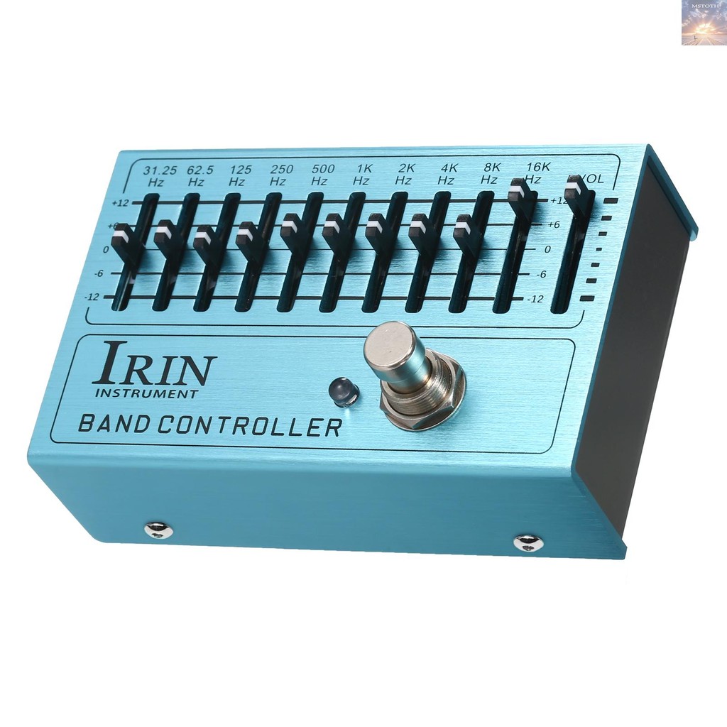 Irin 10-BAND EQ กีตาร์เหยียบมินิกีตาร์ Equalizer พร้อม True Bypass สําหรับกีตาร์เบสอลูมิเนียม Body -