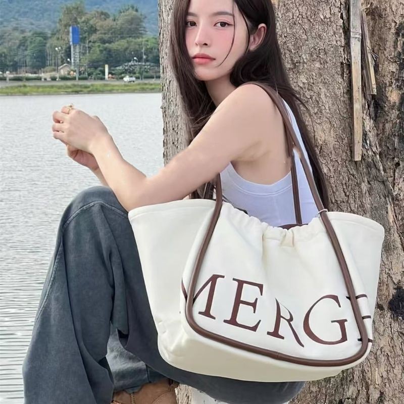 C&k Womens Shoulder Tote Bag Fashion Letter Design Large Capacity Daily Matching