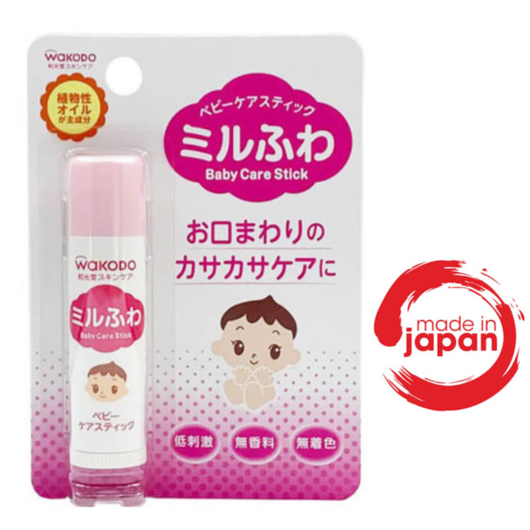 wakodo milky Fluffy baby care stick 5g ลิป ลิปแคร์ บำรุงปากทารก เด็ก