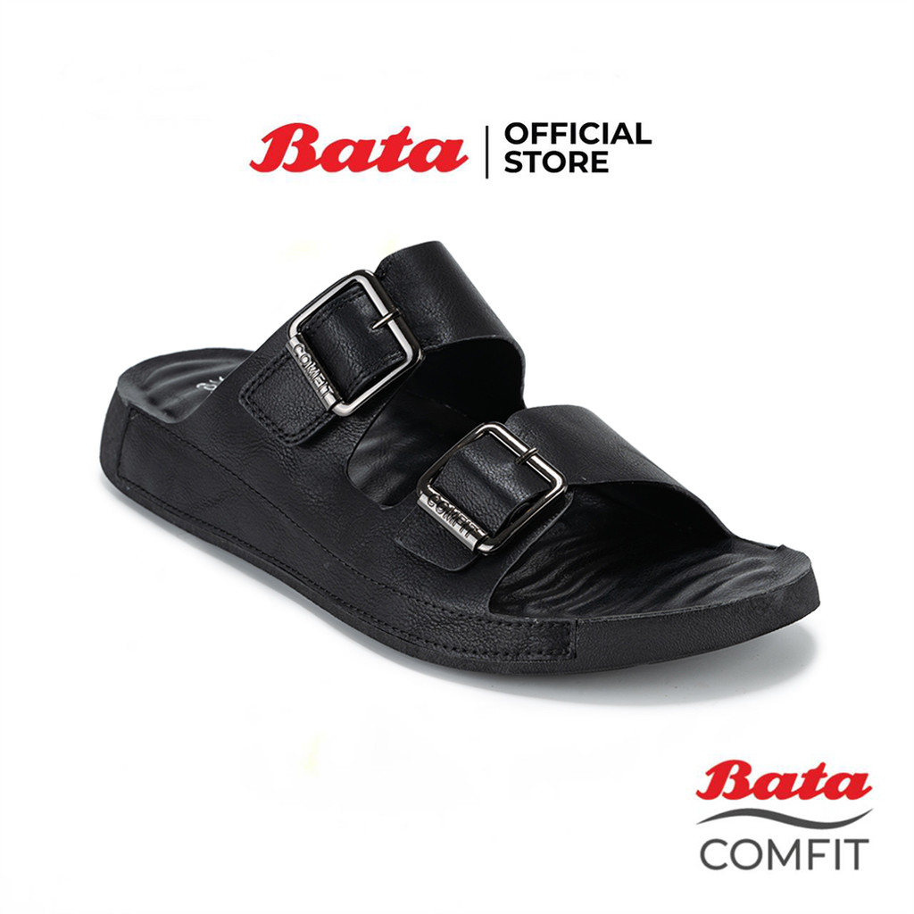 Bata บาจา รองเท้าแตะลำลองเพื่อสุขภาพแบบสวม สำหรับผู้ชาย สีดำ 8016144 สีน้ำตาล 8014144