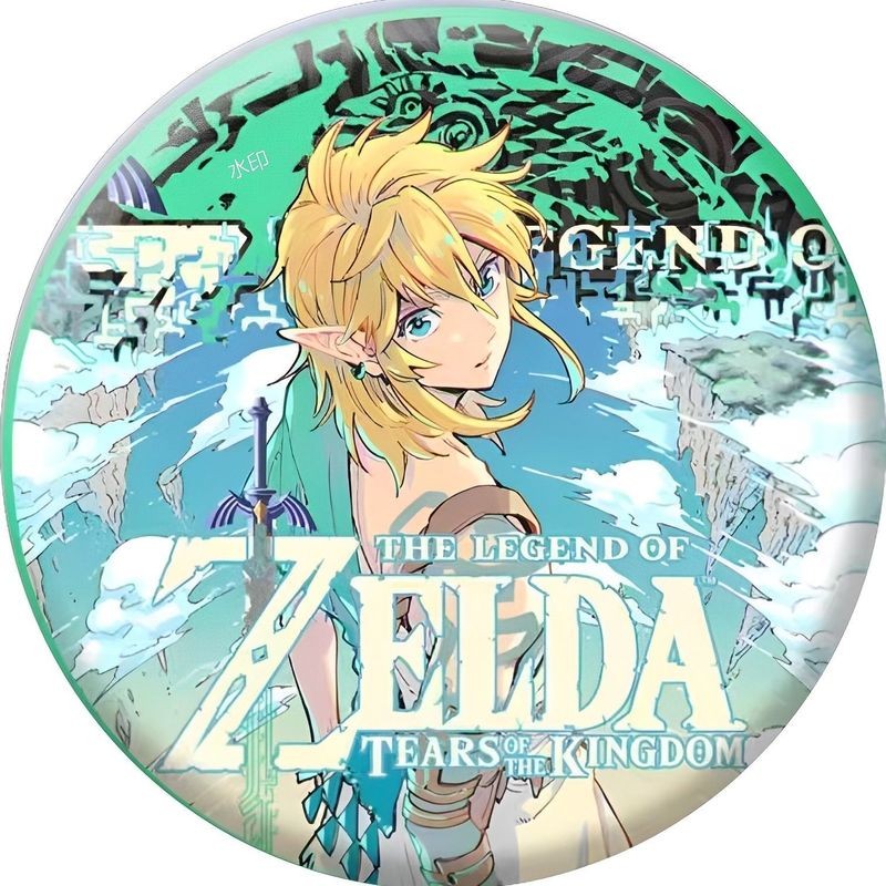 [Bota Shop] อะนิเมะเกม The Legend of Zelda Kingdom Tears Link Tinplate Badge PS