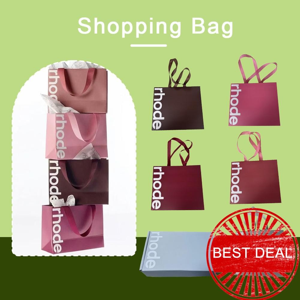 กล่องของขวัญริบบิ้นสีชมพูเป็นมิตรกับสิ่งแวดล้อมของขวัญช้อปปิ้งอเนกประสงค์มีสไตล์และบรรจุภัณฑ์ Z7w4 แ