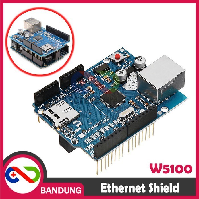 ETHERNET W5100 SHIELD โมดูลสําหรับ ARDUINO UNO & MEGA