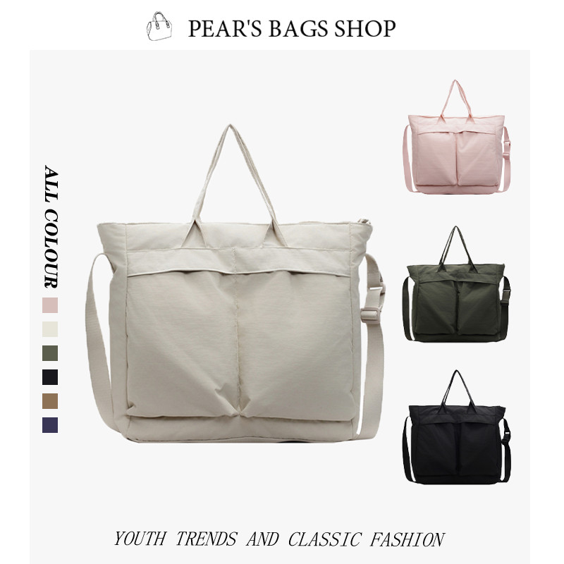กระเป๋าผ้าสะพายข้าง กระเป๋าเดินทางผ้าใบเกาหลี ความจุขนาดใหญ่ จุของได้เยอะ มินิมอลสุดๆ สําหรับผู้หญิง