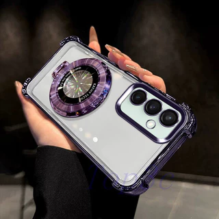 เคส Samsung S24 FE ทรงขายึดถุงลมนิรภัยป้องกันการตกเคสโทรศัพท์แบบใส CDSJ