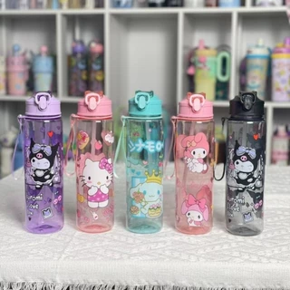 ขวดน้ําดื่ม ขายส่ง ขวดน้ำแบบพกพา ความจุ700ml เชือกสั้น+หลอดดูด ดีไซน์มินิมอล น่ารัก กันรั่ว เบาพกพาง่าย ขวดน้ำสำหรับเด็ก