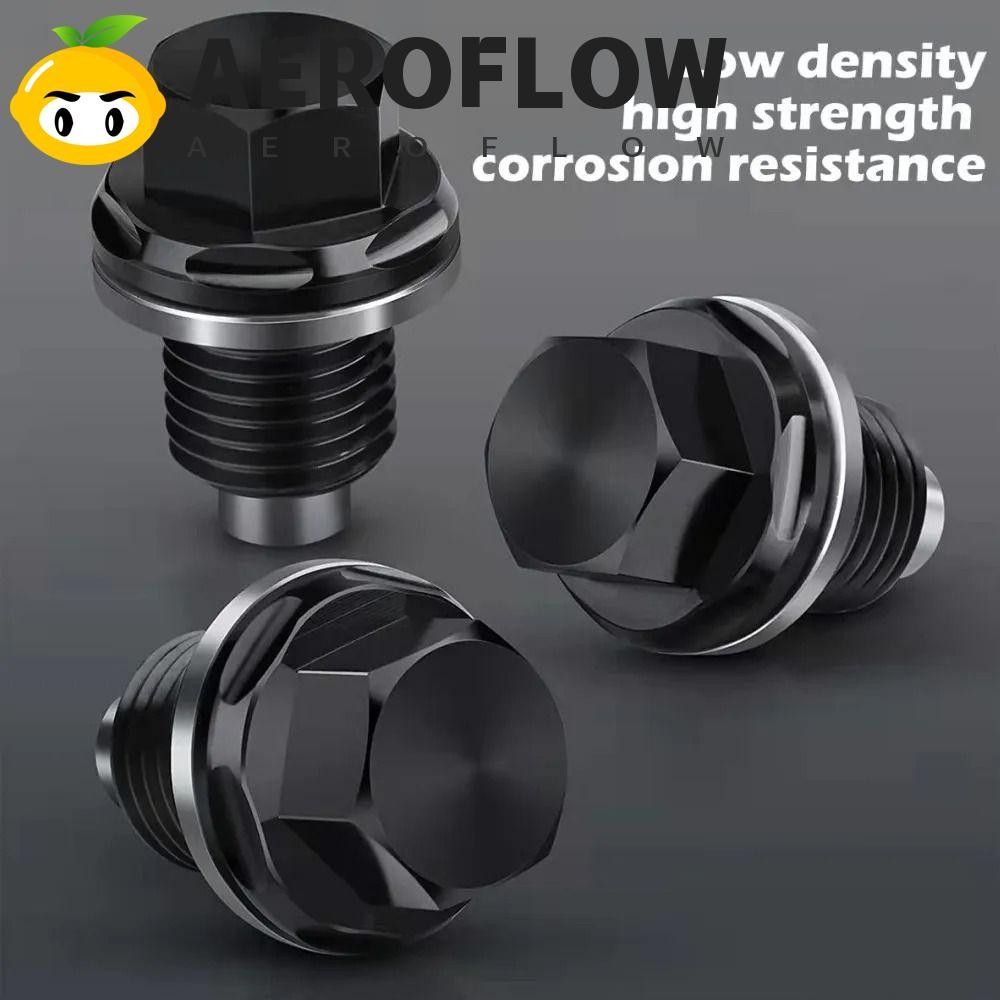 Aeroflow ปลั๊กถ่ายน้ํามันแม่เหล็ก, น็อตถ่ายน้ํามันเครื่องอลูมิเนียมแม่เหล็ก, ติดตั้งง่าย M12/M16/M20 เครื่องยนต์เรียบ Sump Nut Screw Universal Car