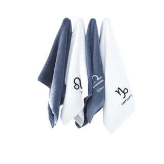 Hanky House Zodiac ผ้าเช็ดผม ขนหนู cotton100% ประจำราศีเสริมสิริมงคล ขนาด 75x35 cm ผ้าขนหนูคอตตอน T_Zo_M