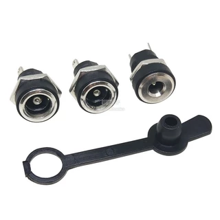 Dc022b ทองแดงทั้งหมด DC Power Socket 5.5 * 2.1/2.5MM/3.5 * 1.3 ลวดเชื่อม 2 Pin รอบรูเกลียวซ็อกเก็ตหญิง