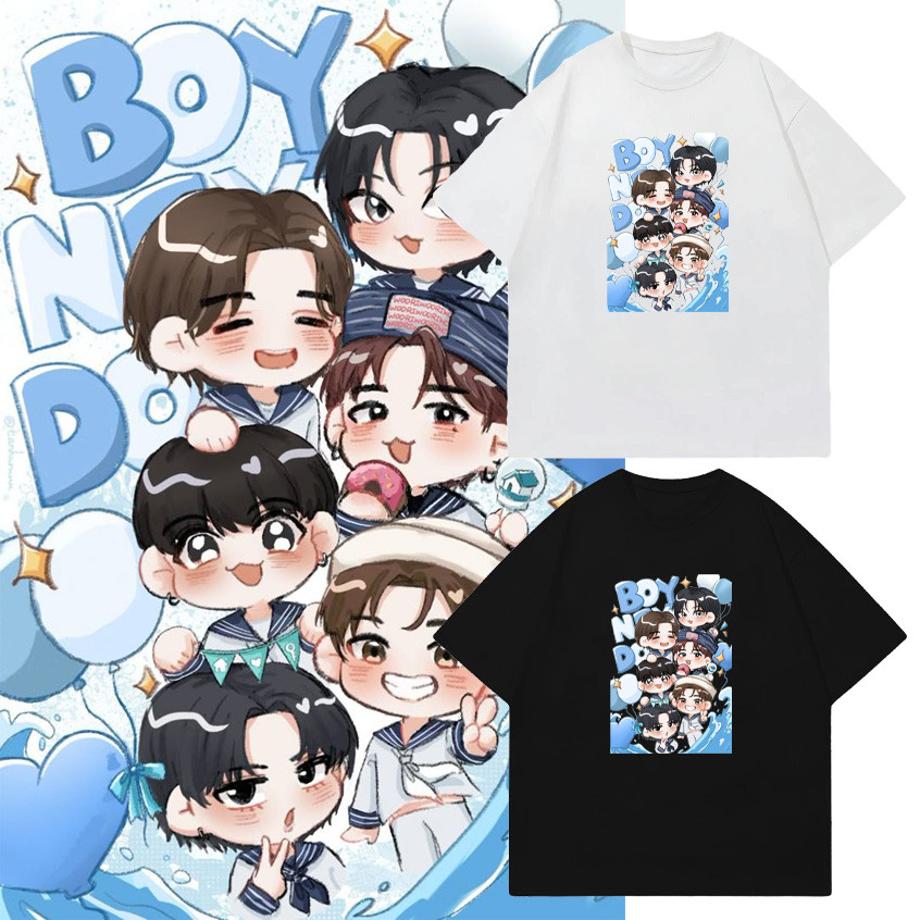Hot เสื้อยืด BOYNEXTDOOR ผ้าคอตตอน  ลายสวย ผ้าดี สวมใส่สบาย เสื้อยืด unisex SIZE S-5XL #BND018