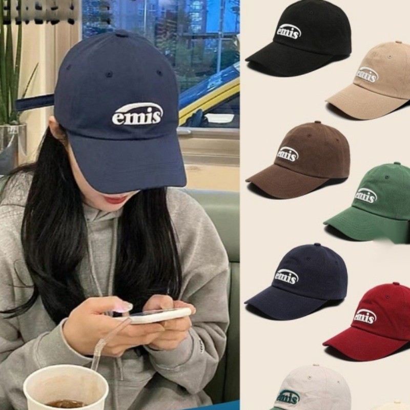 เวอร์ชั่นเกาหลี Amis Letter ปัก Duckbill หมวกหมวกเบสบอลลําลองอเนกประสงค์