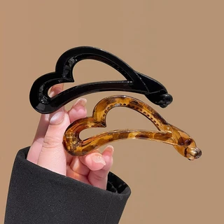 Fahion High Ponytail Heart Banana Clip Grips กิ๊บติดผม Hairpin อุปกรณ์เสริมคลิปแนวตั้ง