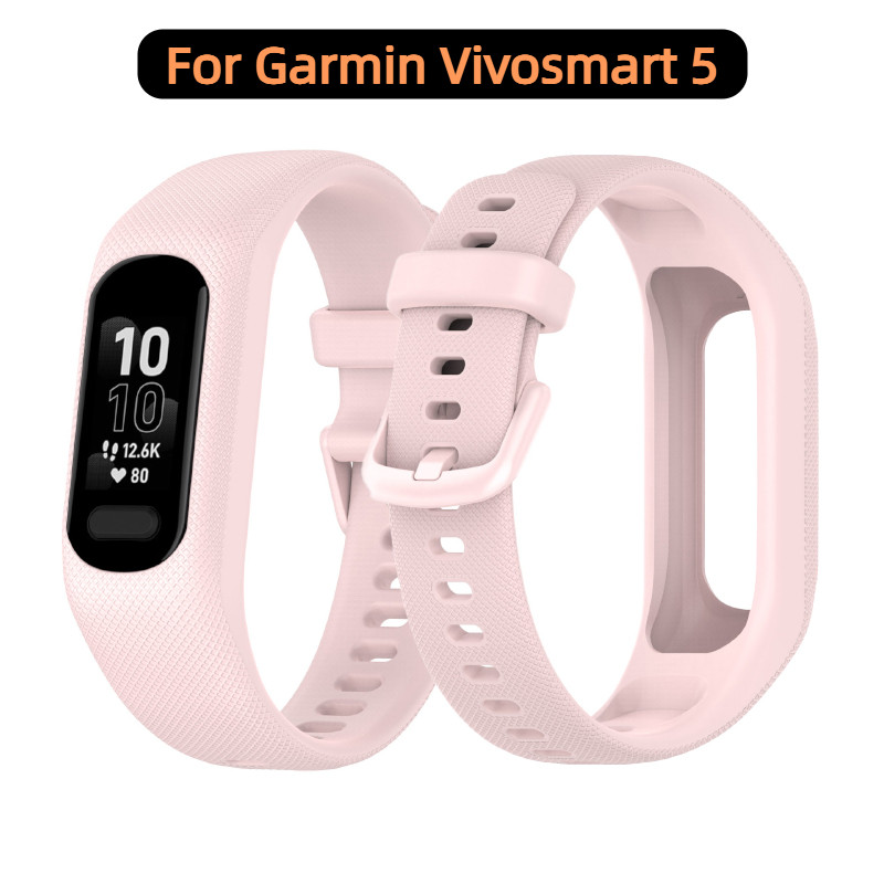 สายนาฬิกาสําหรับ Garmin Vivosmart 5 สายรัดกรณีกีฬานาฬิกาซิลิโคนอ่อนนุ่มข้อมือกรอบสําหรับ Smart5