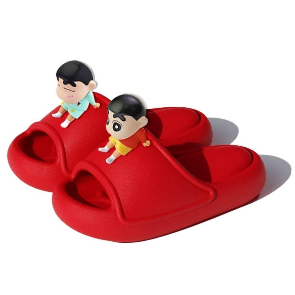 Jarrediw รองเท้าแตะเครยอนชินจัง,การ์ตูน 3Dเครยอนชินจังรองเท้าแตะพื้นหนา,แพลตฟอร์มลําลองกันลื่นรองเท้าแตะสไลด์หนาHomewear