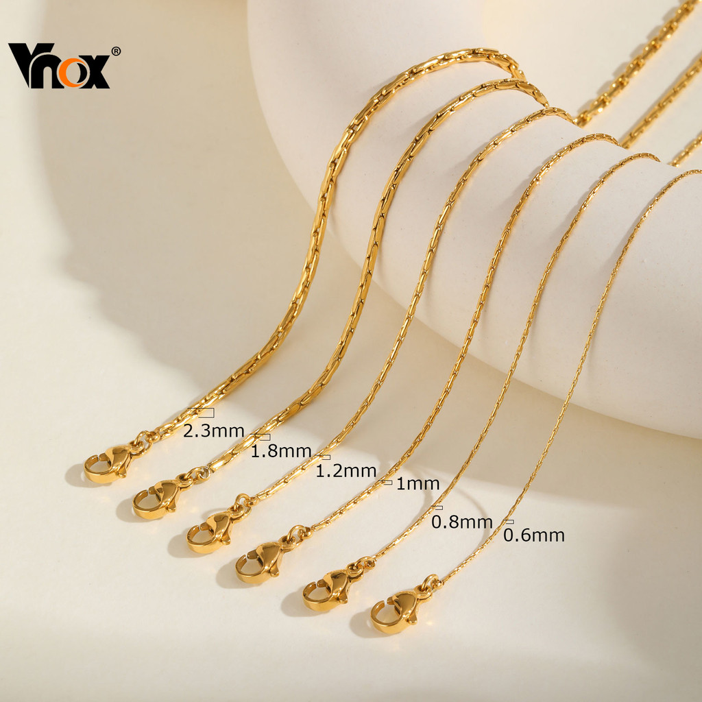 Vnox Simple Link Chain สร้อยคอผู้หญิง,ทองสแตนเลส Non Tarnish สร้อยคอโซ่,แฟชั่นเครื่องประดับของขวัญ