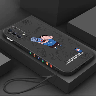 เคส Oppo Reno4 Oppo Reno5 Reno6 Z 5G Reno2 F Reno 4 Reno 5 6 Z 2 F Reno 2F tpu ฟรีเชือกเส้นเล็กแฟชั่นเคสโทรศัพท์แบบนิ่ม KCXX