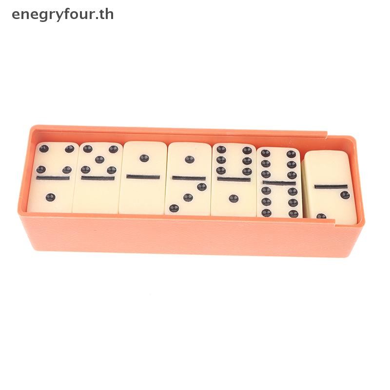 ของขวัญและของเล่น ชุดเกม Domino พร้อมกล่องเมลามีน 28 Dominoes กระเบื้องของขวัญเกมตารางมัลติฟังก์ชั่นสําหรับครอบครัวตกแต่งเกม - รูปที่ 4